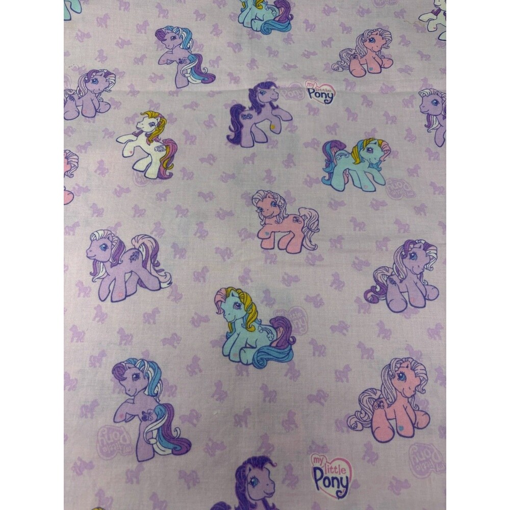 Vintage 2004 My Little Pony Fabric Pastel Y2K Hasbro MLP Cotton Craft Remnant